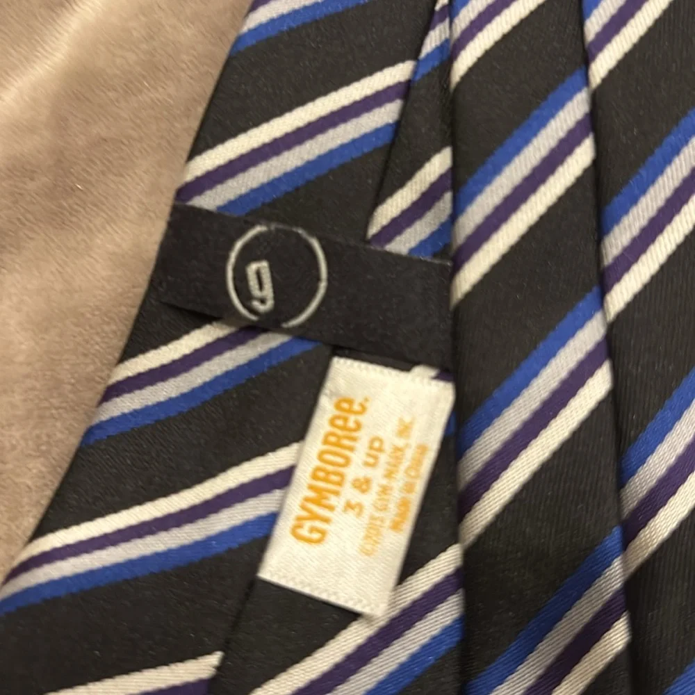 Striped pre tied Ties in Blue, Red, and Black